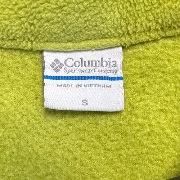 Columbia Y2K Full Zip Fleece Green Colorblock Jacket – Women’s Small - Picture 7 of 8